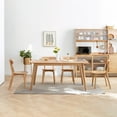 thumbnail image 5 of Aukfa Mid-Century Modern Dining Chairs Set of 4, Solid Oak Wood Side Chair for Kitchen, Dining Room, Walnut, 5 of 8