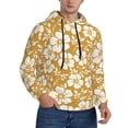 thumbnail image 2 of Pofeuu Rose Flowers Print Mens Casual Hooded Collar Drawstring Hoodies Pullover Sweatshirts Casual Long Sleeve Shirts-XX-Large, 2 of 7