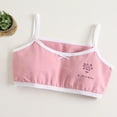 thumbnail image 2 of Zanarzt Girls Cotton Training Bras Girls Cotton Bralette Seamless Crop Bras Children's Cotton Sports Bra Light Pink,13-14 Years, 2 of 5