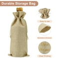 thumbnail image 2 of New Home Word Wine Bags Wine Bottle Gift Bags w/ Drawstrings for Weddings Christmas Home Storage Khaki, 2 of 6