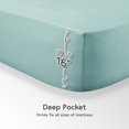 thumbnail image 4 of Sleep Zone Kids Full Size Bed Sheets Set 4-Piece - Super Soft & Cute Kids Sheet Set with Flat Sheet, Fitted Sheet, Pillowcase (Full, Mint Green), 4 of 6