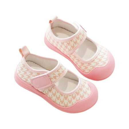 

nsendm Female Sandal Little Kid Par Kids Baby Girl Shoes Canvas Shoes Baotou Sandals Baby Soft Soles Non Slip Suitable for 2 To 11 Slides Shoes Toddlers Pink 11.5