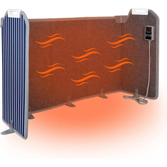 Panel Space Heater for Office/Home Quiet, Portable Electric Space Heater Warmer Under Desk Heater for Legs Feet Knee, Foldable Under Desk Heating with Thermostat Auto Shut Off