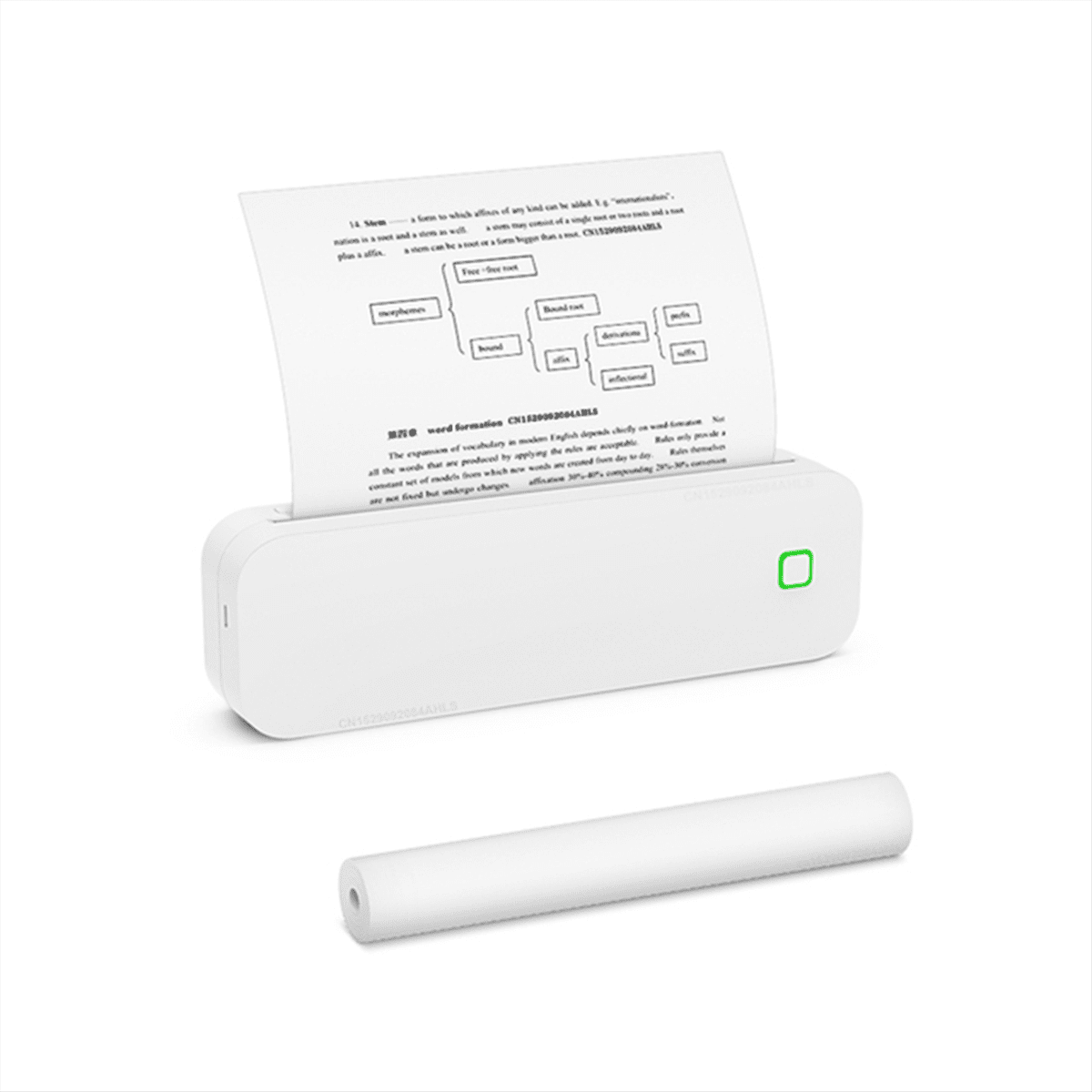 Portable Mini A4 Printer No Ink Printing A4 Thermal Printer for Phone PC Tattoo Transfer Printer White