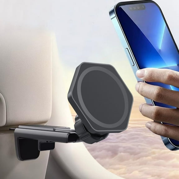 EEEkit Magnetic Airplane Phone Mount Fit for iPhone 12–16 & MagSafe Case, 360° Rotating Travel Stand, Handsfree Mount