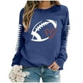 thumbnail image 4 of ADSSDQ Football Shirts for Women Womens Football Sweatshirt Football Shirt for Women Game Day Sweatshirt Women Football Game Day Baseball Sweatshirt Women Blue XL, 4 of 4