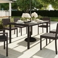 thumbnail image 2 of Martha Stewart 62" Indoor-Outdoor Patio Table with Engineered Wood Top in Brown Rattan Wicker, 2 of 11