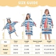 thumbnail image 4 of FORMRS Wearable Blanket Hoodie with Sleeves for Kids Cozy Flannel Sweatshirt, Red Sailboats, 4 of 7