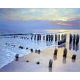 thumbnail image 2 of Schneider, Sigur 24x20 Gold Ornate Wood Framed with Double Matting Museum Art Print Titled - Sunset at Ostsee coast I, 2 of 4