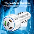 thumbnail image 2 of Cargador coche 3 puertos 90W USB QC3.0 30W Tipo-C PD 30W Cargador (Blanco), 2 of 9