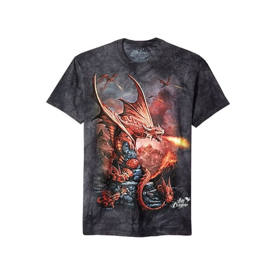 The Mountain Unisex Red Dragon T-Shirt Top - Fire-Breathing Lizard Tee