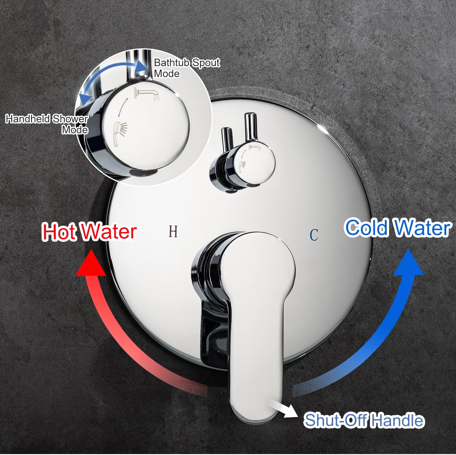 Rainlex One-Handle 1-Spray Setting Polished Chrome Bathtub Shower Faucet