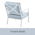 thumbnail image 3 of My Texas House Cambria Steel Outdoor Patio Conversation Chair - Set of 2, White/Blue, 3 of 13