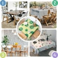 thumbnail image 4 of Green Yellow Dandelion Pattern Square Tablecloth,Waterproof Square Table Cover,Wipeable Spillproof Washable Table Cover for Home Kitchen Party Decor 42"X42"(107x107cm), 4 of 6