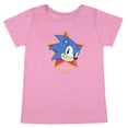 thumbnail image 2 of Sonic The Hedgehog Girls' Classic Sonic Face Kids Video Game T-Shirt, 2 of 6