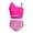 Z1 Hot Pink, variant on REDARER Girls 2 Piece Ribbed Bikini Set One Shoulder Cutout Top with High Waist Bottoms Bathing Suit,10-11 Years