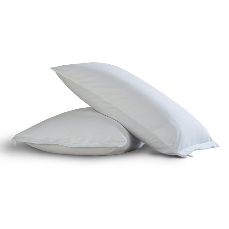 Dreamaker Soft Touch Cot Waterproof Pillow Protector 2 Pack in White
