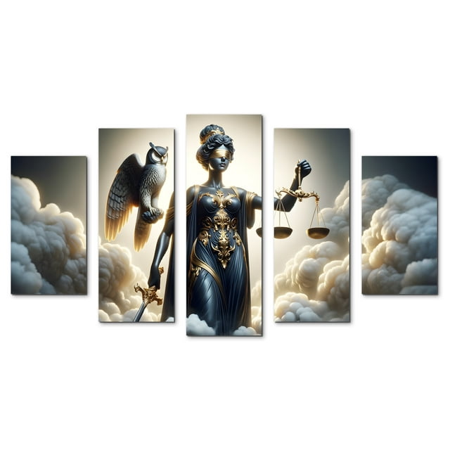Cuadro decorativo para abogados Diosa de la Justicia Cuadros Abigail amarillo