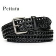 thumbnail image 2 of Pettata Fashion Men's Braided Belt Leather Strap For Jeans, 2 of 4