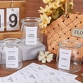 thumbnail image 3 of 16 Sheets White Spice Labels Stickers Spice Jar Labels PVC Waterproof Blank Self Adhesive Rectangle Preprinted Pantry Decals Organizers Sets for Kitchen Food Box Bottles Seasoning Containers, 3 of 6