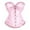 Pink, variant on oqasdz Women's Satin Corset Top Lace up Boned Overbust Bustier Court Style Gothic Fashion Bodyshaper Tops, S