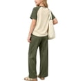 thumbnail image 7 of Cethrio Girls' Pajama Sets Short Sleeve, 2 Piece Casual Summer Comfy Girls' Sleepwear Army Green Size 14-15T, 7 of 7