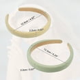 thumbnail image 4 of Unique Bargains 2 Pcs Pastoral Stripe Headbands Fashion Anti Slip Hair Accessories for Women Green Beige 0.87" Wide, 4 of 7