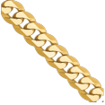 thumbnail image 3 of 10K Solid Yellow Gold 6.25mm Curb Link Chain Necklace, 3 of 5