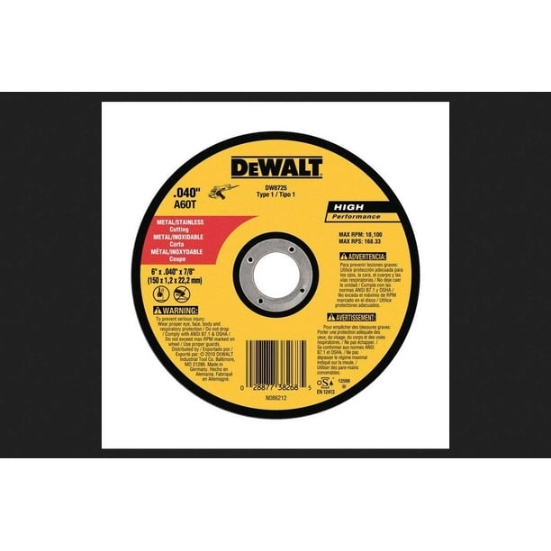 6" x .040" x 7/8" A60t Metalthin Cutoff Wheel Type1 (115DW8725