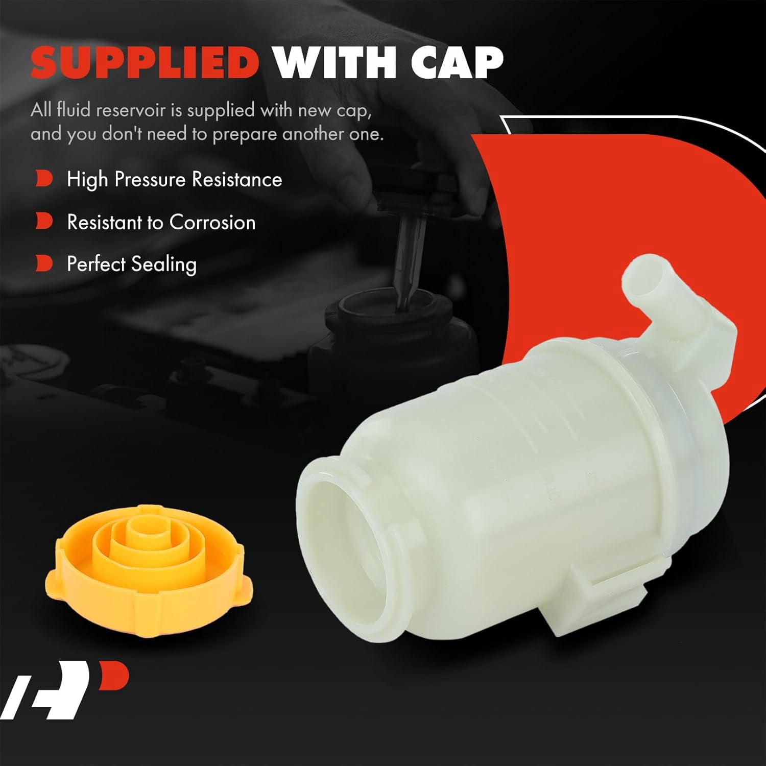 A-Premium Power Steering Reservoir Tank Compatible with Subaru Forester 2003-2008 2.5L Replace# 34630SA000, 34630SA001