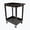 Black, variant on LUXOR SEC11HD-B 24" x 18" Plastic Utility Tub Cart with Heavy Duty Casters -Two Shelf - Black