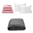 thumbnail image 1 of Juego de Sábanas King Size Royal Touch Rosa + Protector de colchón Lux + Almohada Royal Twin, 1 of 8