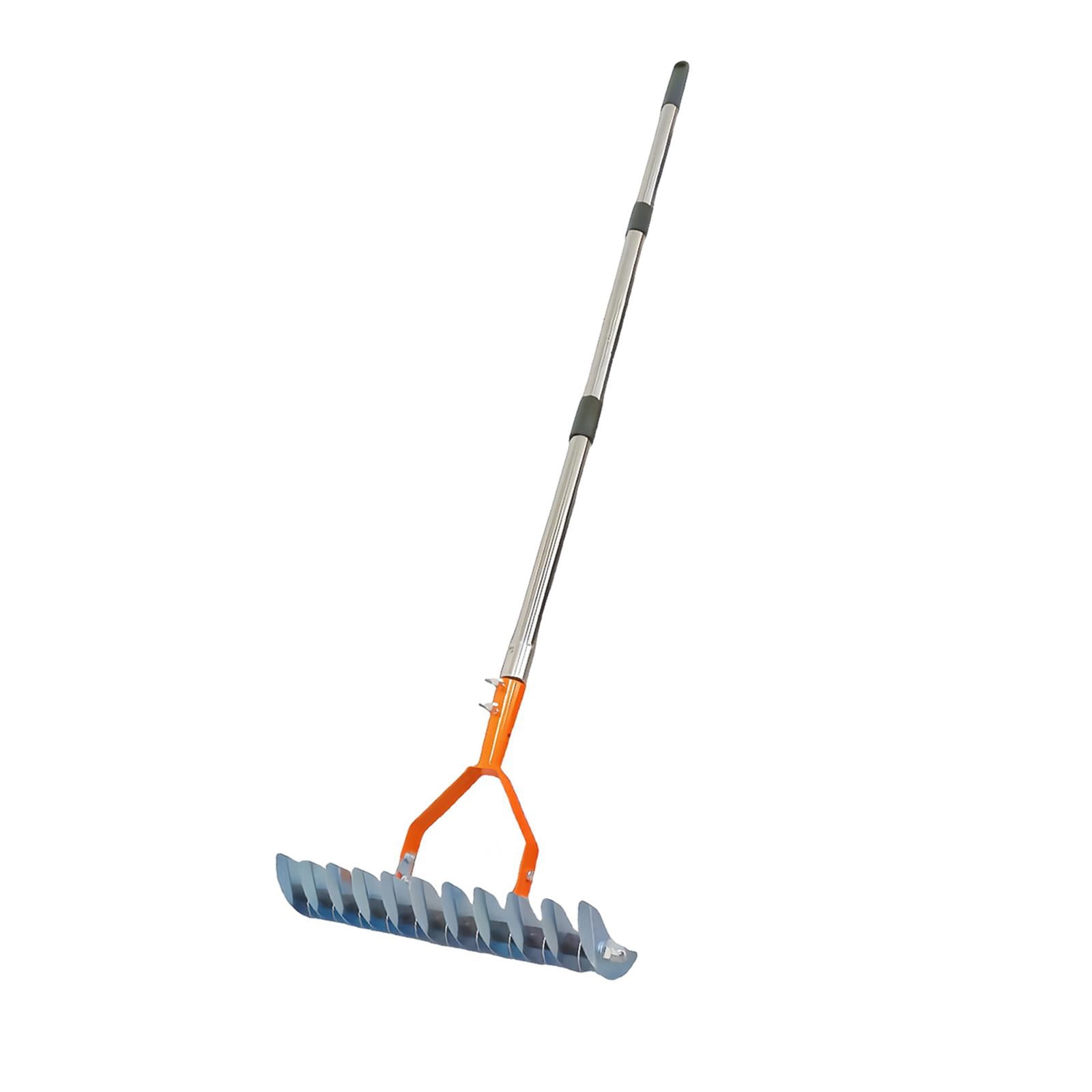 LOVIVER Râteau à Chaume Ergonomique pour Jardins Extérieurs Fermes Tige de 1,3m