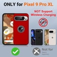thumbnail image 5 of KOMI for Google Pixel 9 Pro XL Case, Slim Fit Case for Pixel 9 Pro XL with Metal Ring Holder Kickstand, Dual Layer Shockproof Protective Phone Case for Google 9 Pro XL 6.8", Red, 5 of 5