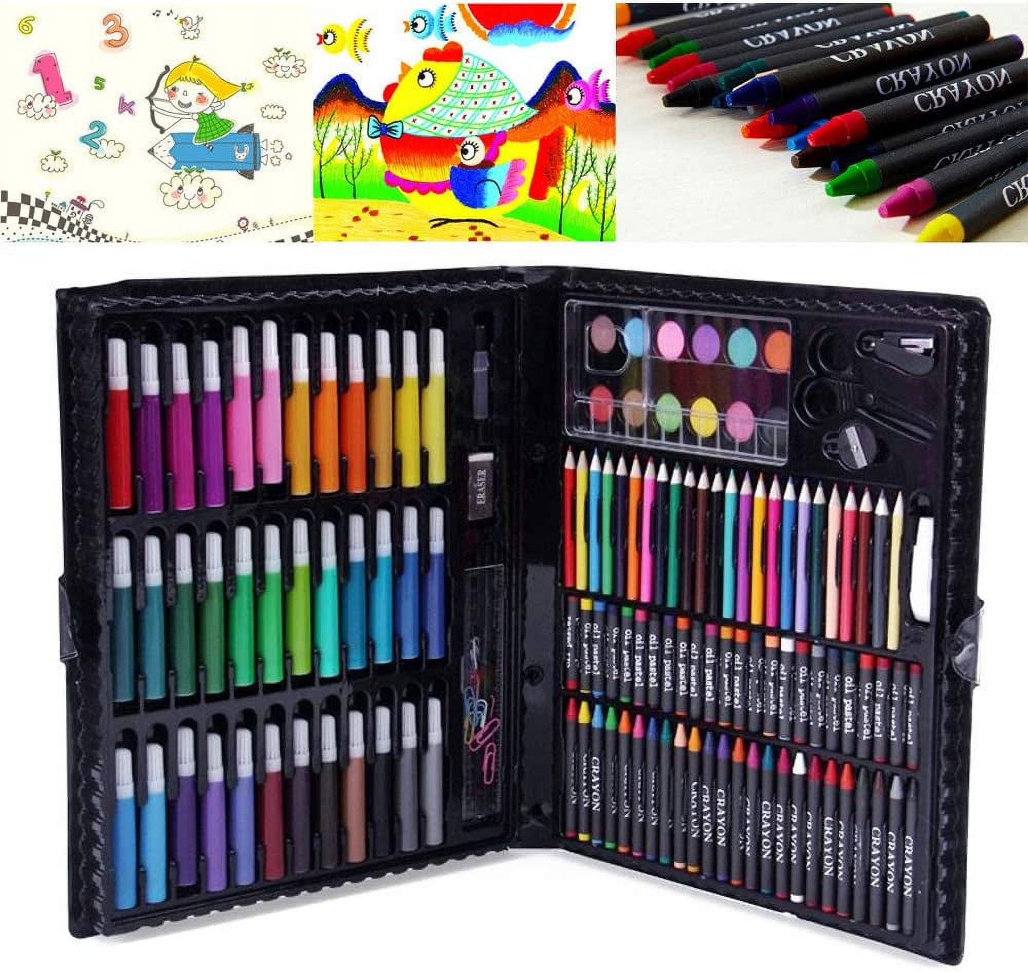 Posca Crayons Art Set of 24 Pastels Art Supplies, Crayons for Adults and Kids  Ages 2-4 and Up Toddler Crayons and Adult Crayons Crayons Bulk Coloring Set  Crayon Box