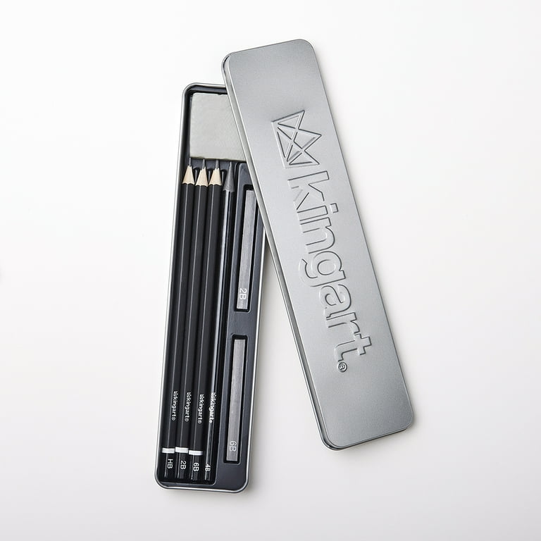 KINGART 9-Piece Sketching & Drawing Travel Set with Graphite