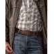 thumbnail image 5 of Cinturón de piel CHAOREN para hombre, cuero de plena flor, casual, marrón, 5 of 6