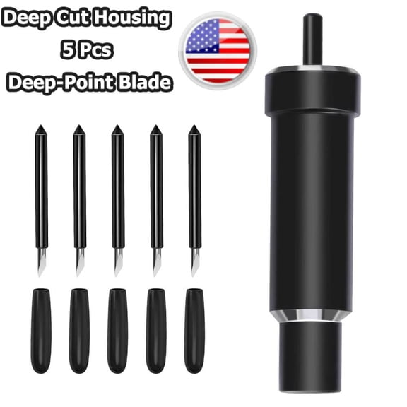 Deep Cut Housing 5 Pcs Deep-Point Blade, Replacement Deep Cut Blade