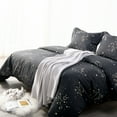 thumbnail image 2 of Ntbay 3-Pieces Microfiber Ultra Soft Constellation Print Duvet Cover Set with Zipper Closure and Corner Ties, Black, King, 2 of 5