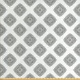 thumbnail image 1 of Abstract Upholstery Fabric by the Yard, Monochrome Design Hand Drawn Motifs on a Plain Background, Decorative Fabric for DIY and Home Accents, Charcoal Grey and White by Ambesonne, 1 of 4