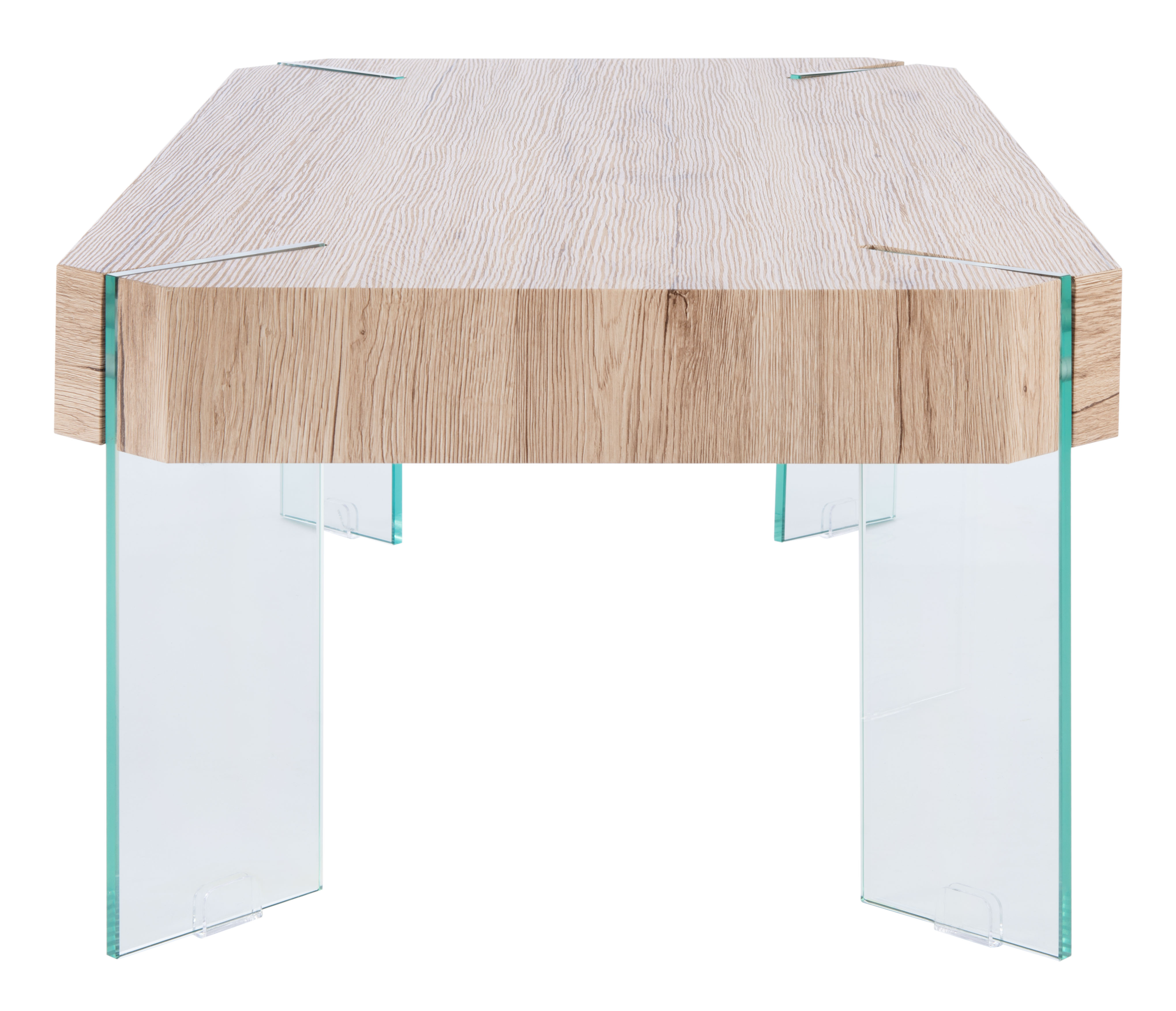 SAFAVIEH Katelyn Rect. Contemporary Glass Leg Coffee Table, Natural