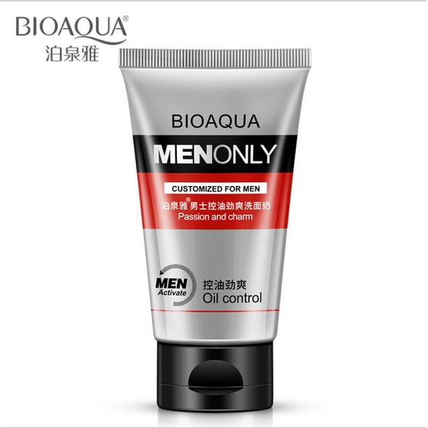 Bioaqua Man-limpiador facial con control de aceite, limpiador de poros, limpieza facial, acné, espinillas, blanqueamiento, hidratante Fivean unisex