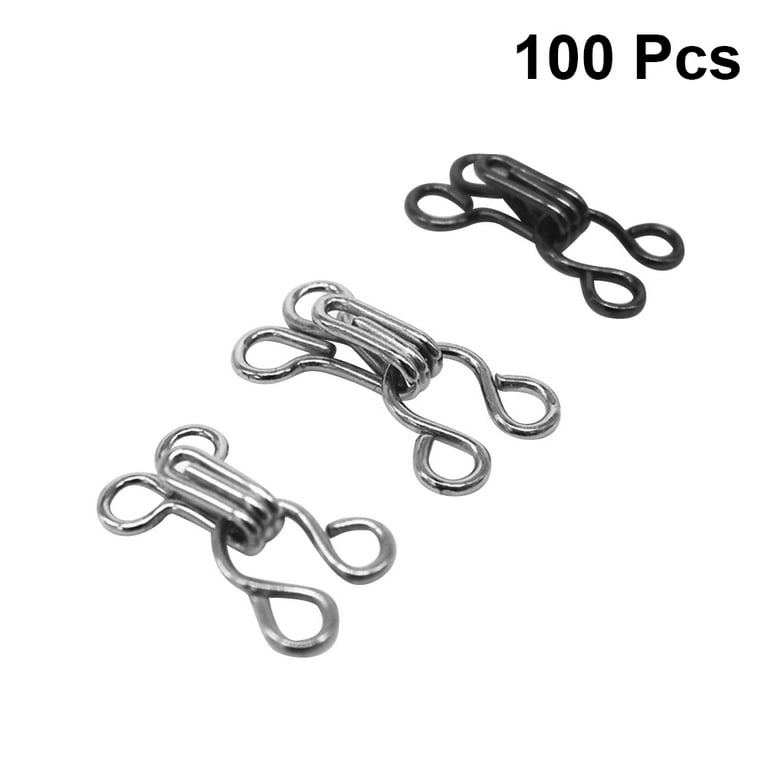 50 Pairs Skirt Hooks and Eyes Hook and Eye Latch for Clothing Bra Trousers  Skirt Dress&Sewing DIY Garment Accessories Craft