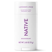 Native Natural Deodorant, Lavender and Rose, Aluminum Free, 2.65 Oz