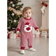 thumbnail image 4 of Miaouyo Infant Baby Boy Girl Christmas Fall Romper 0 3 6 9 12 18 Months Duck Embroidered Crewneck Jumpsuit, 4 of 9
