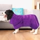 thumbnail image 5 of Toalla de albornoz para perros, bata de baño absorbente de humedad para secado de mascotas, albornoz de microfibra ajustable para perros rápido, 5 of 6