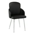thumbnail image 3 of Lumisource Dahlia Set Of 2 Dining Chair With Black Pu Finish CH-DAHLIA2 SVBK2, 3 of 5