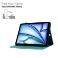 thumbnail image 5 of GSFY Case for 2024 iPad Air 11 Inch 6th Gen (M2), Smart PU Leather Wallet Stand Protective Cover Auto Sleep Wake for iPad Air 11 6th/ iPad Air 10.9 4th &5th/ iPad Pro 11 (2018-2022), Peacock Green, 5 of 7