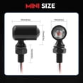 thumbnail image 4 of VEHICODE Motorcycle LED Turn Signals and Brake Lights 3 Wire Red Bolt Bulb Mini Rear Running Tail Indicator Blinker Black Universal Mount Replacement for Harley Honda Yamaha Kawasaki Suzuki (2 Pack), 4 of 7