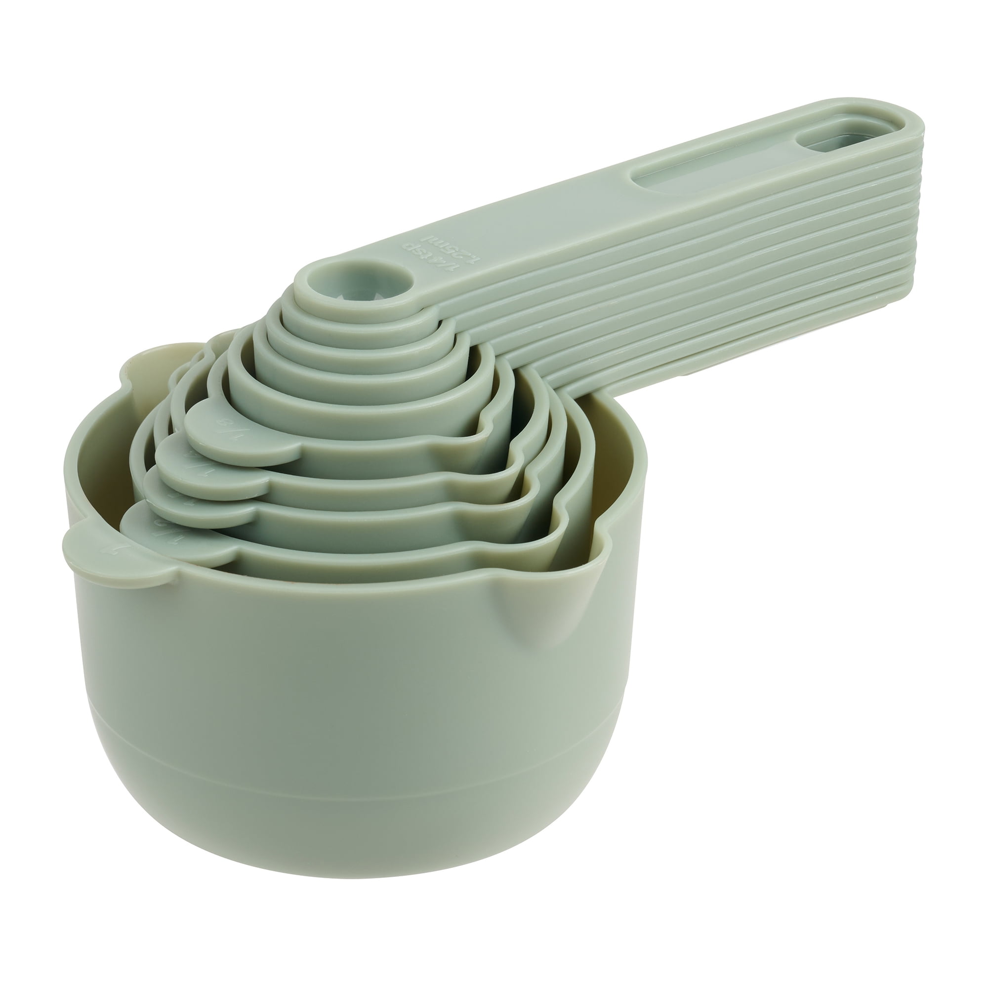 Way-to-Celebrate 10PC Measuring Cups and Spoon Set - Green